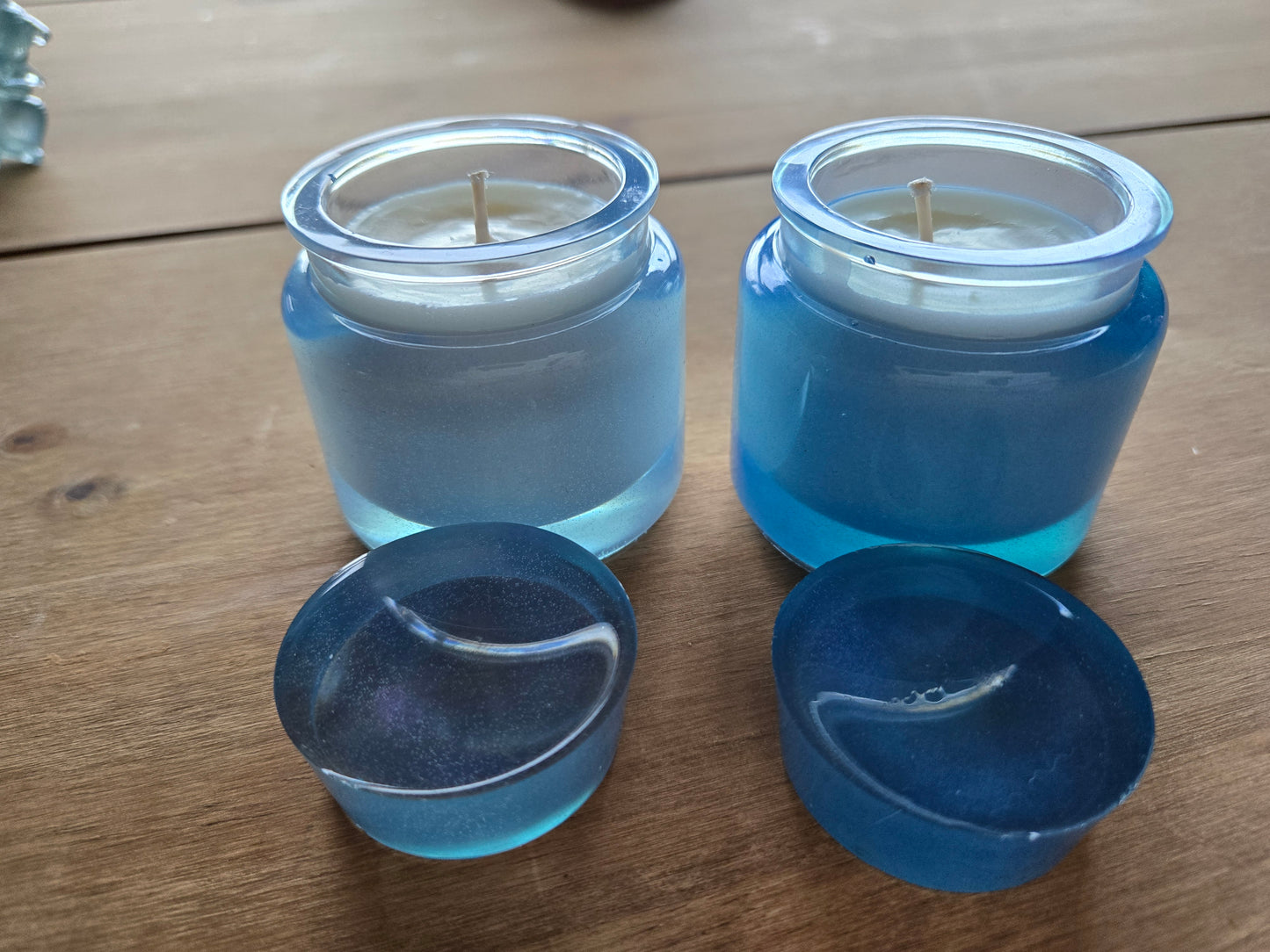 Small jar with candle