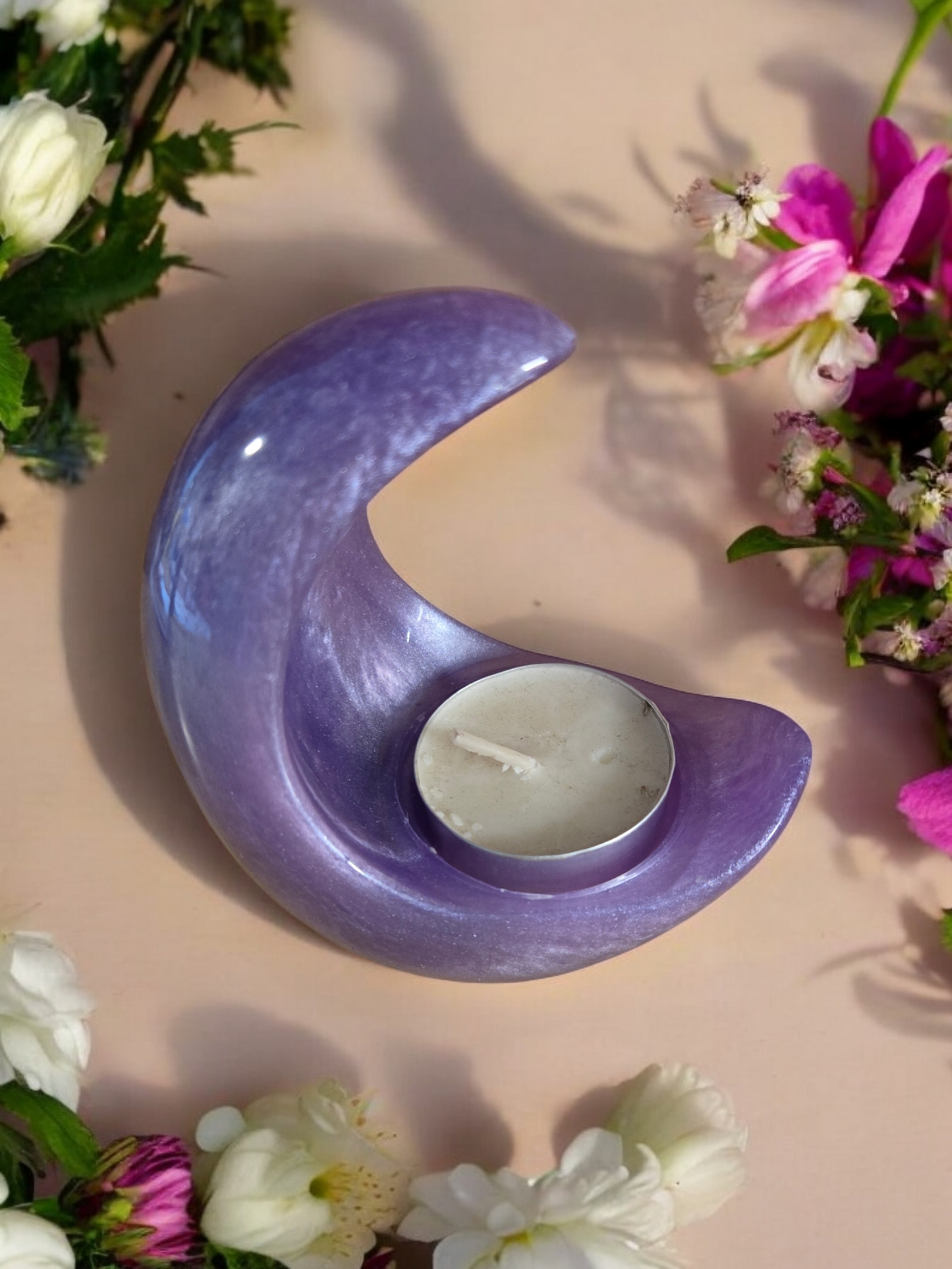 Moon candle holder